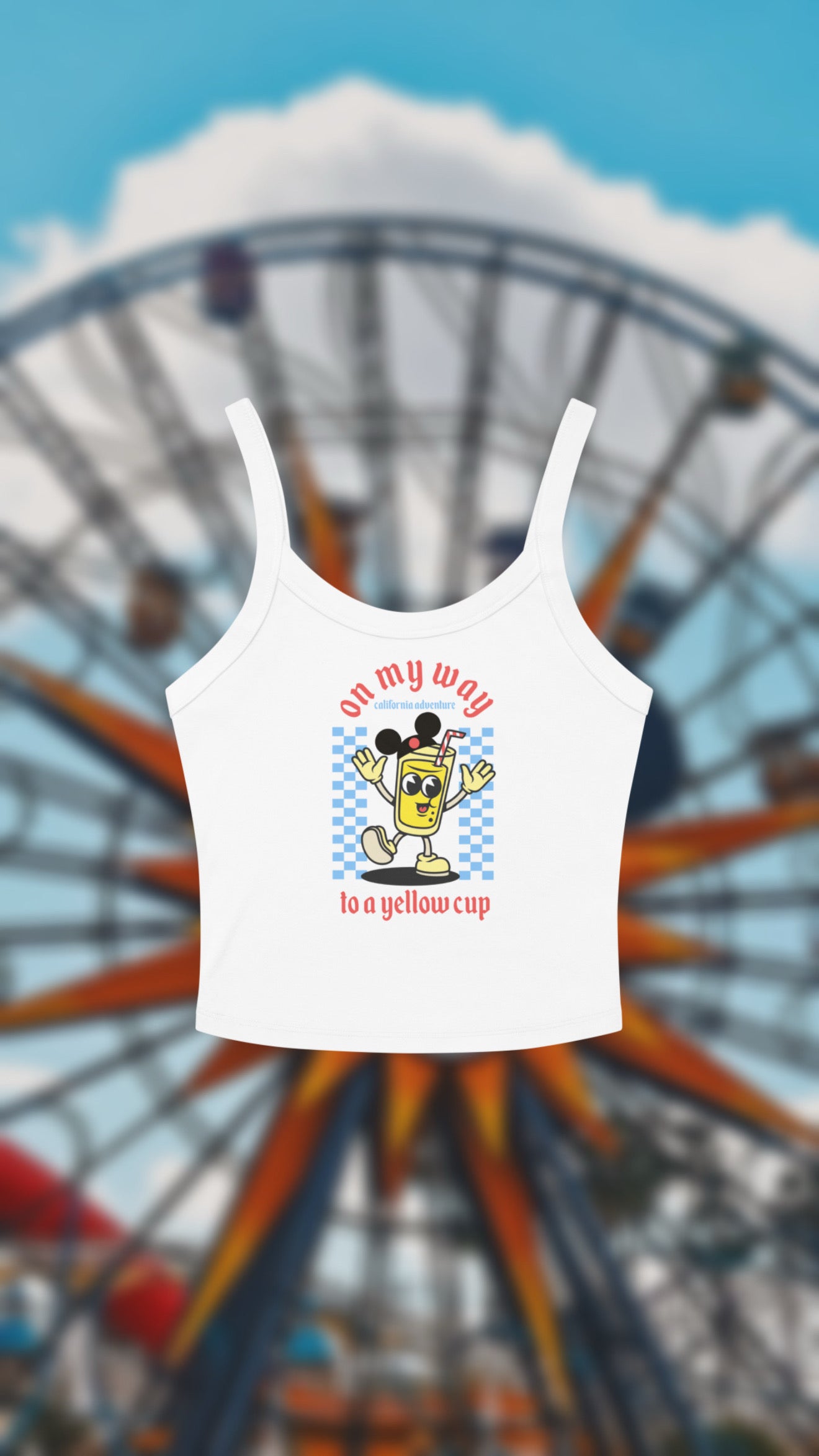 Yellow Cup Cropped Tank