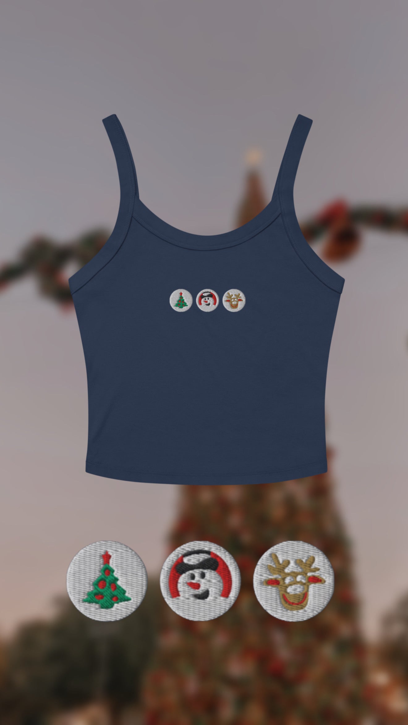 Christmas Cookie Embroidered Tank