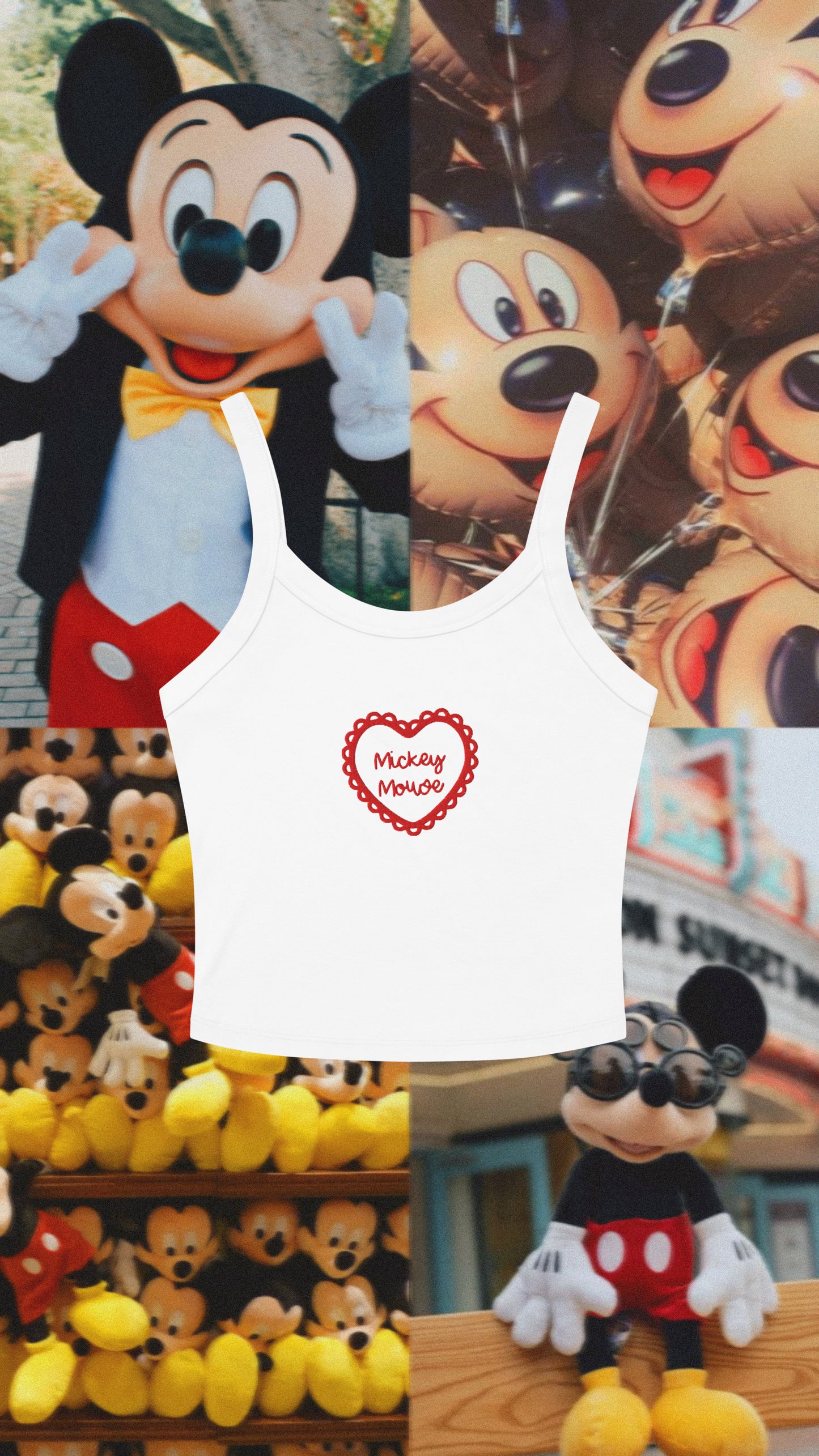 M Mouse Embroidered Tank