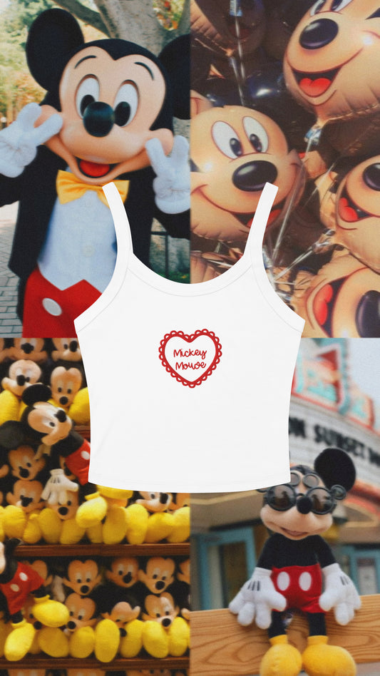 M Mouse Embroidered Tank