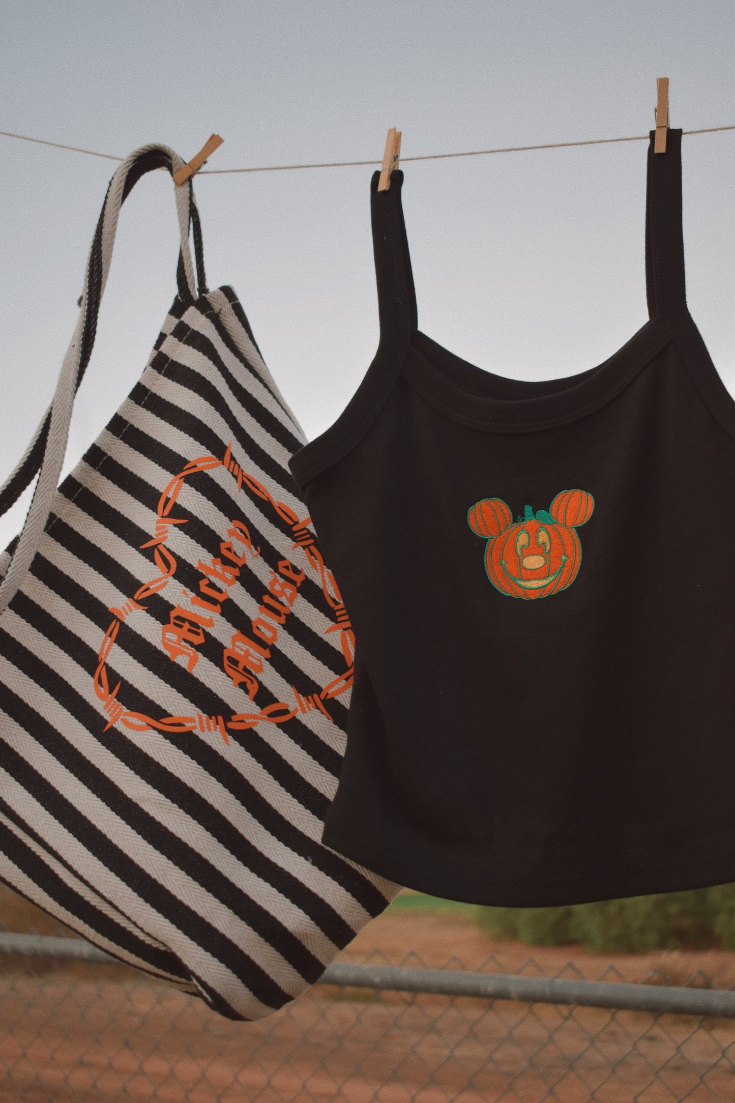 Pumpkin Mouse Embroidered Tank