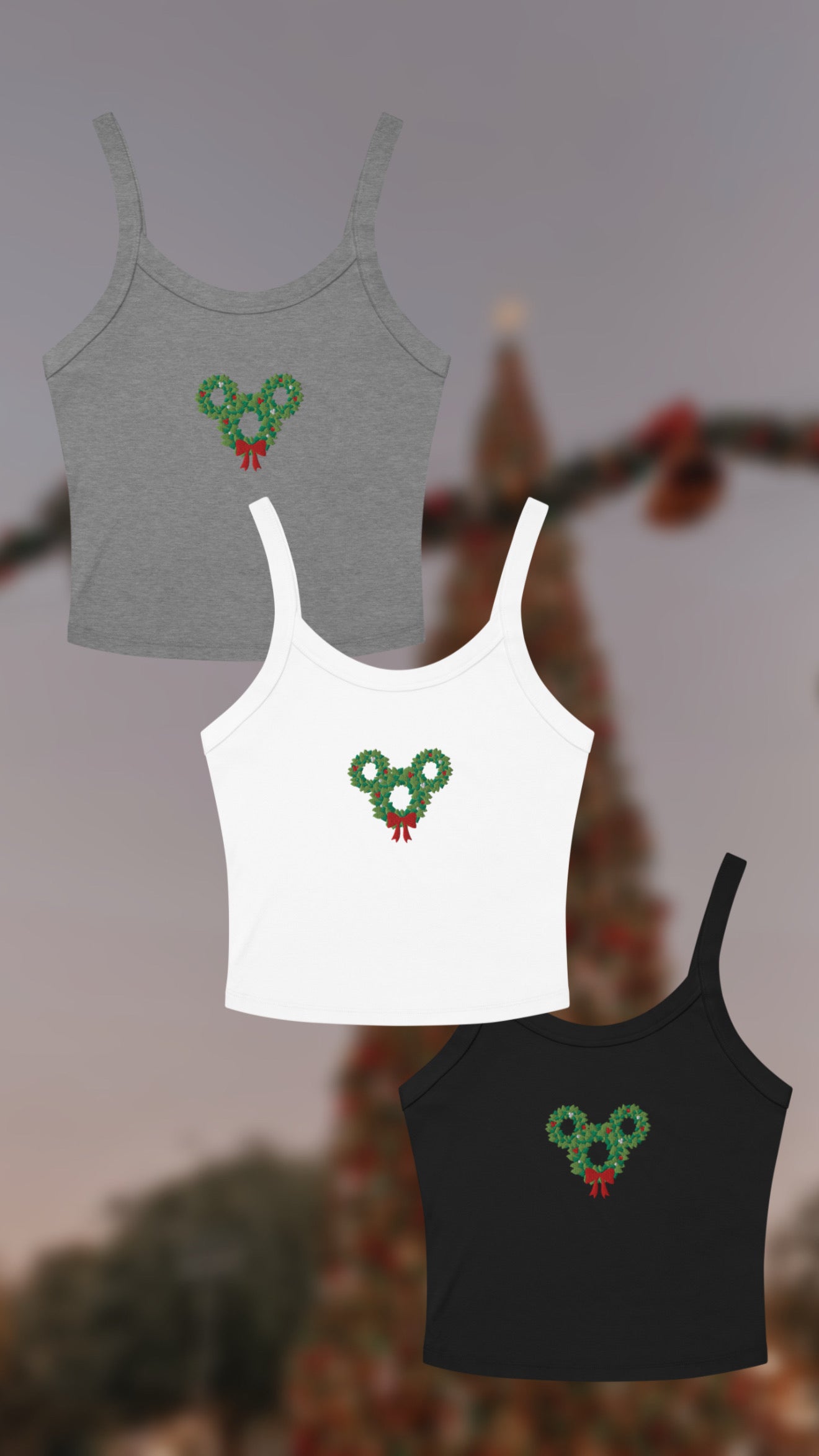 Mouse Wreath Embroidered Tank