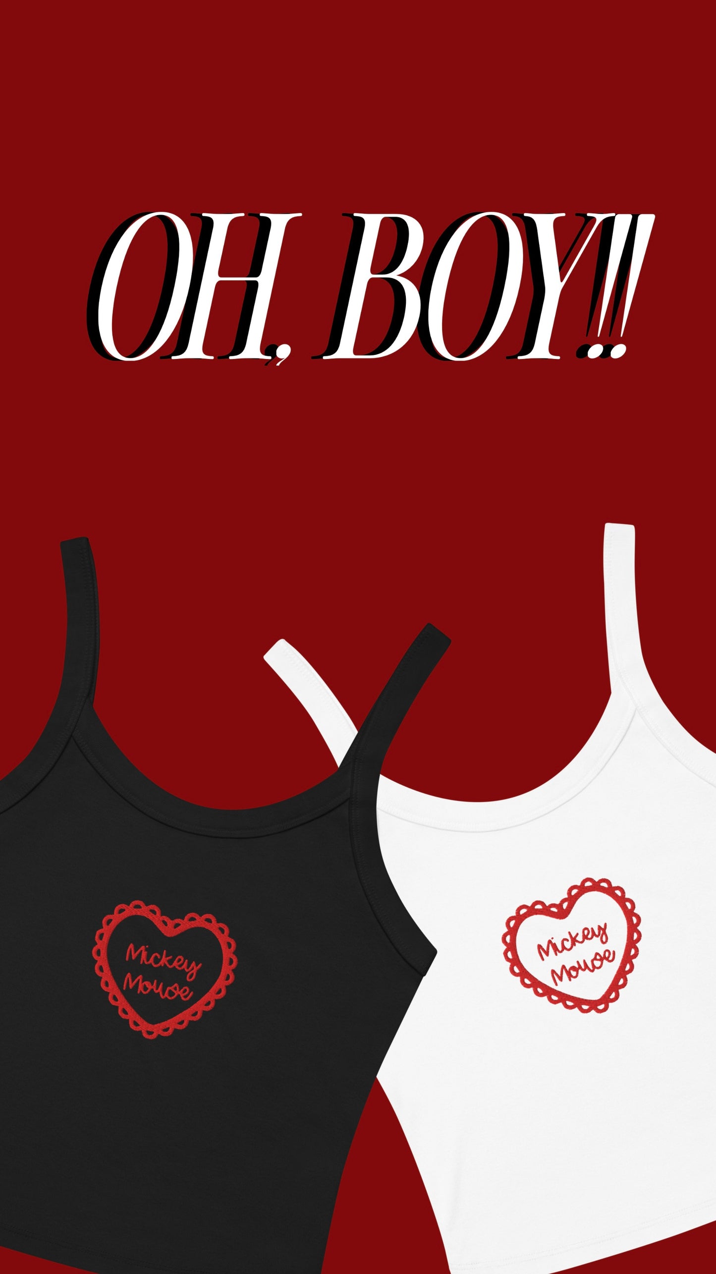 M Mouse Embroidered Tank