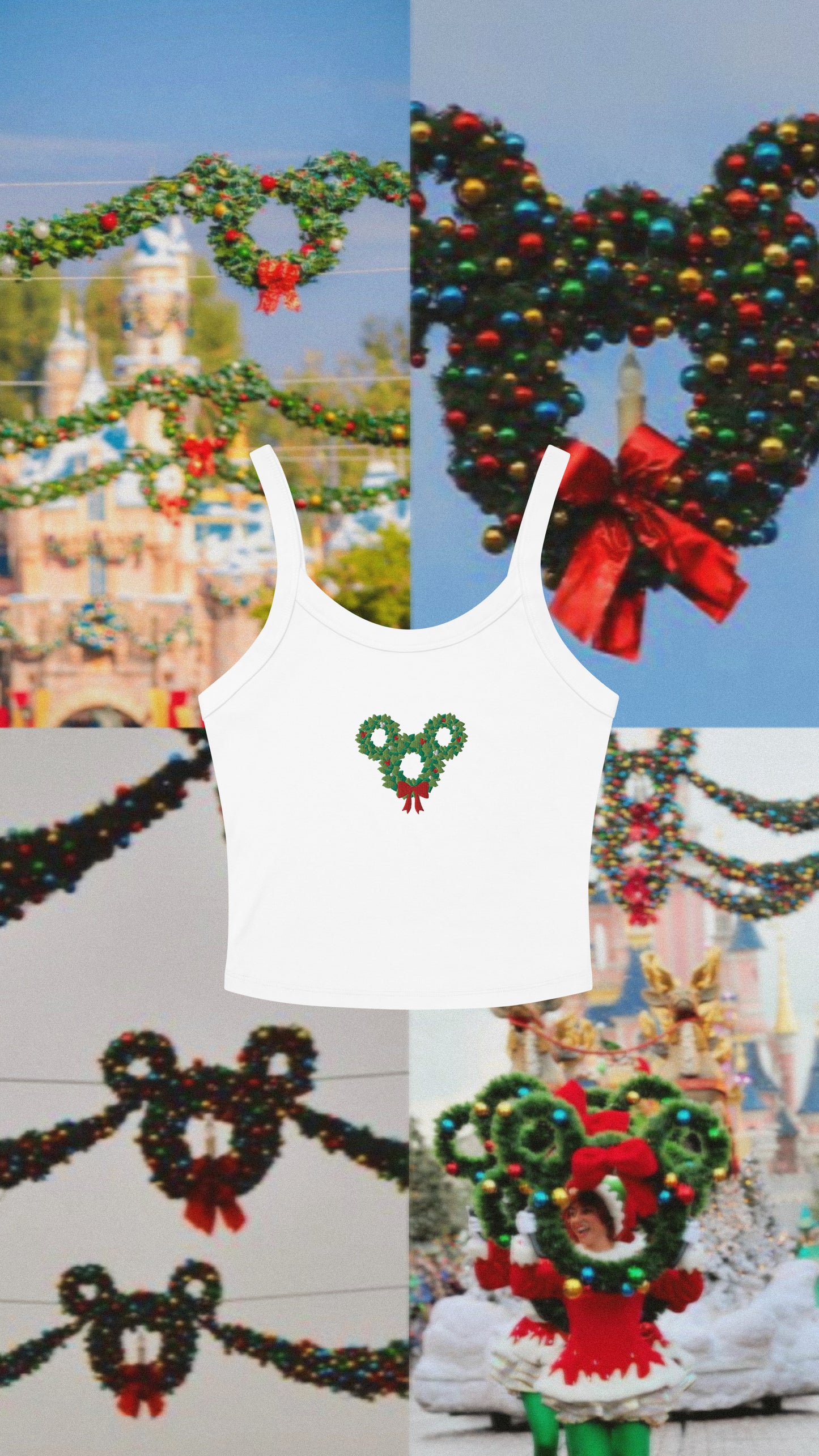 Mouse Wreath Embroidered Tank