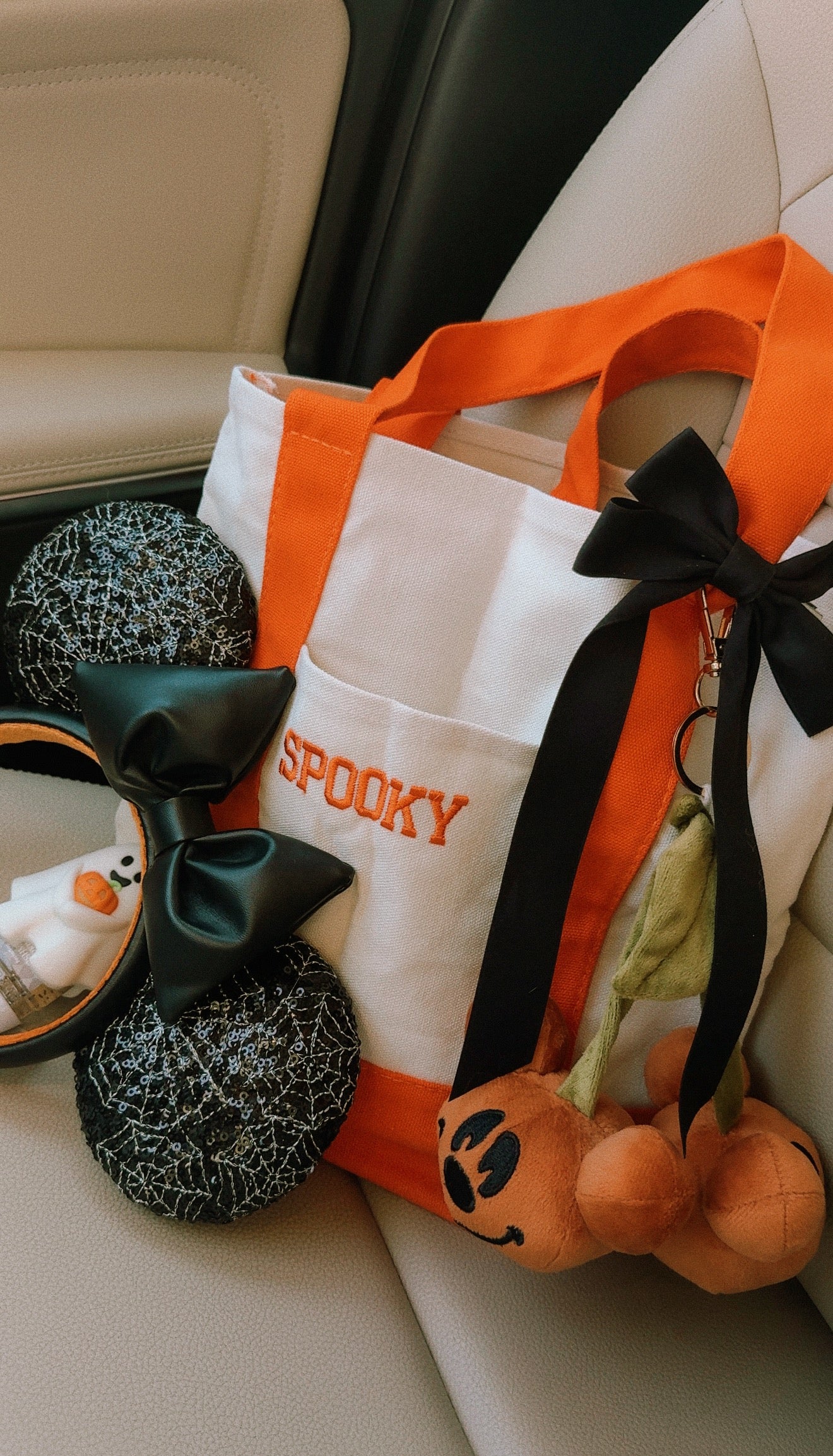SPOOKY Embroidered Canvas Tote