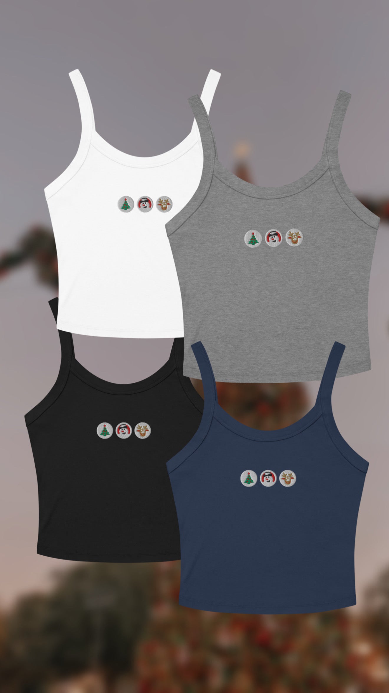 Christmas Cookie Embroidered Tank