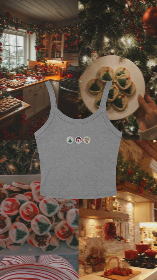 Christmas Cookie Embroidered Tank