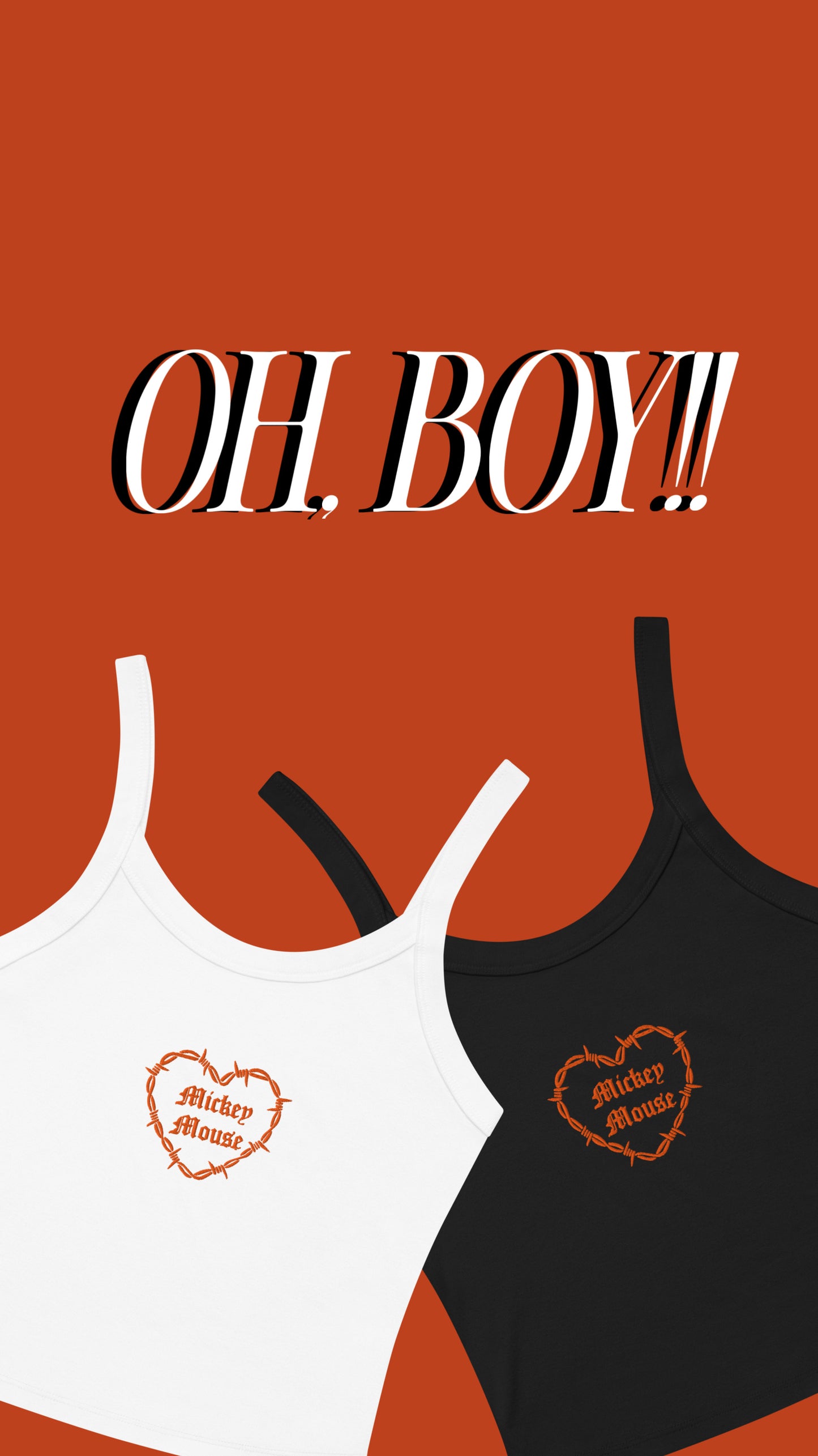 M Mouse Embroidered Tank