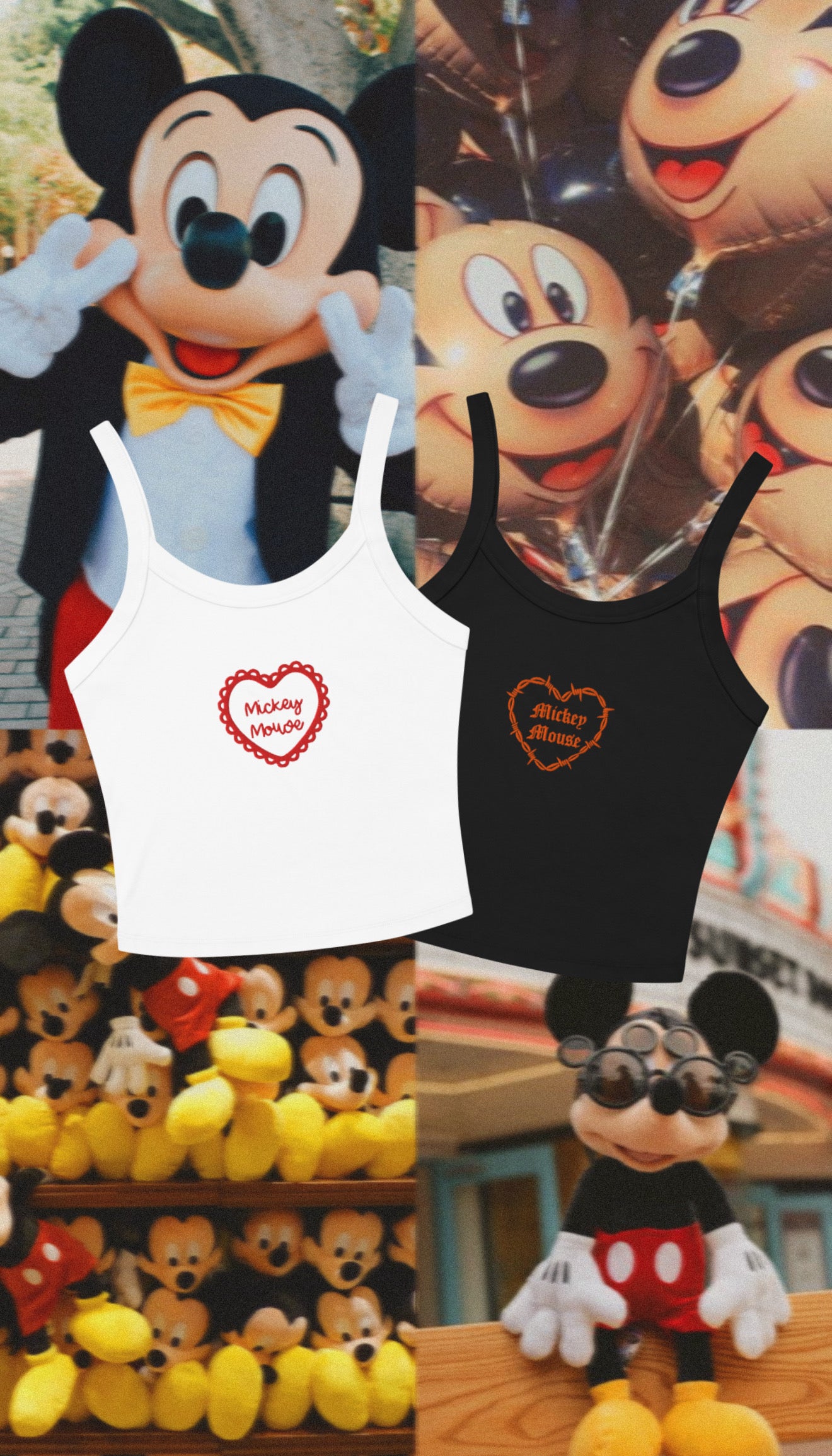 M Mouse Embroidered Tank