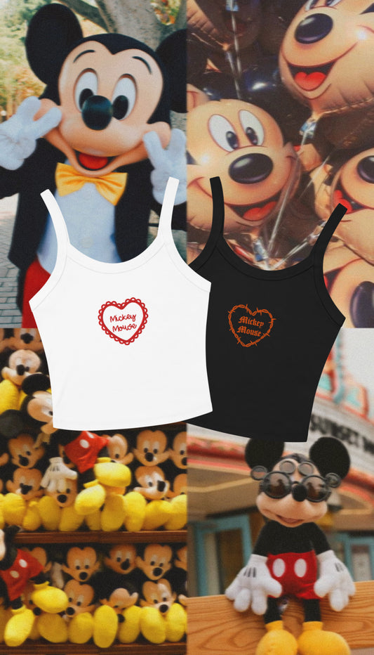 M Mouse Embroidered Tank