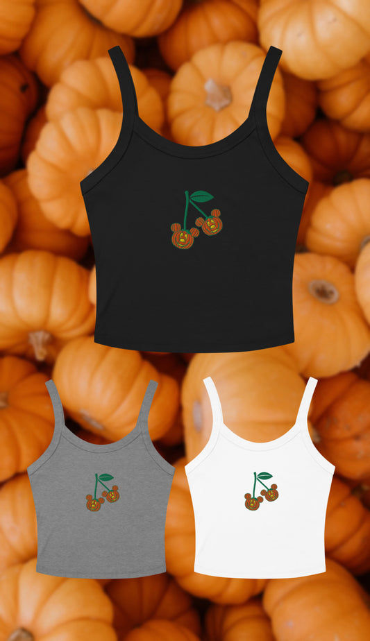 Cherry Pumpkin Embroidered Tank
