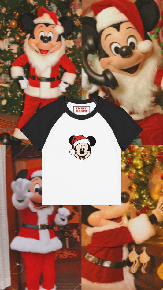 Santa Mouse Baby Tee